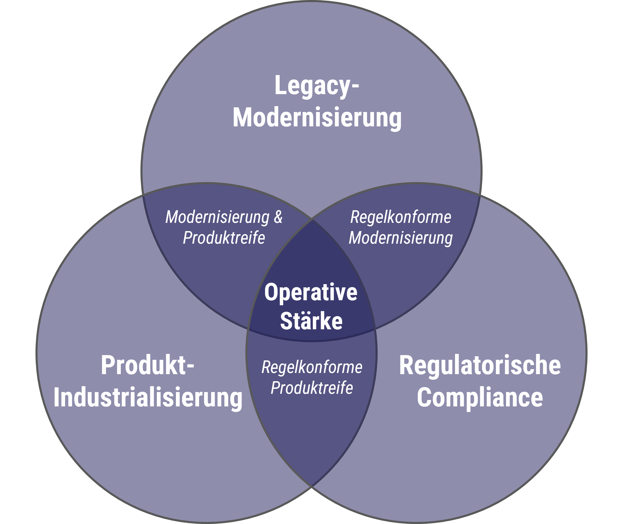 Grafik - Venn-Diagramm unserer Leistungen