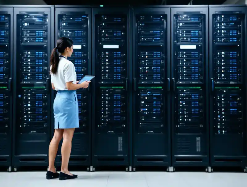 data center illustration - backend systems